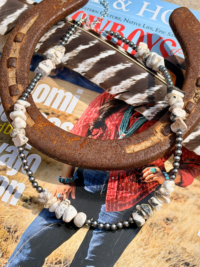 White Buffalo Chip Necklace