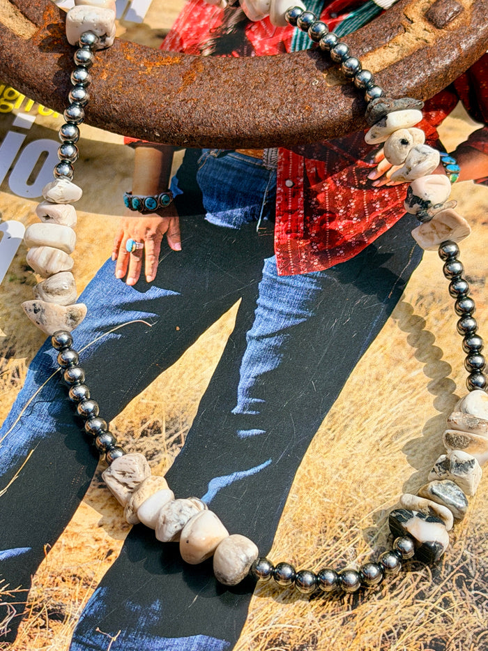 White Buffalo Chip Necklace