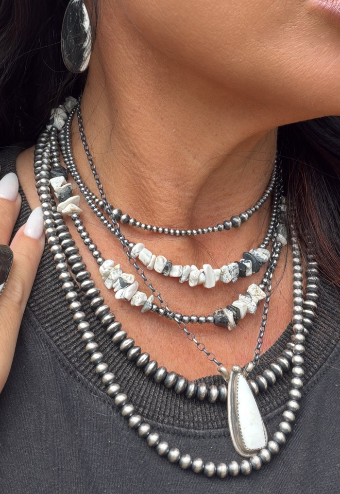 White Buffalo Chip Necklace