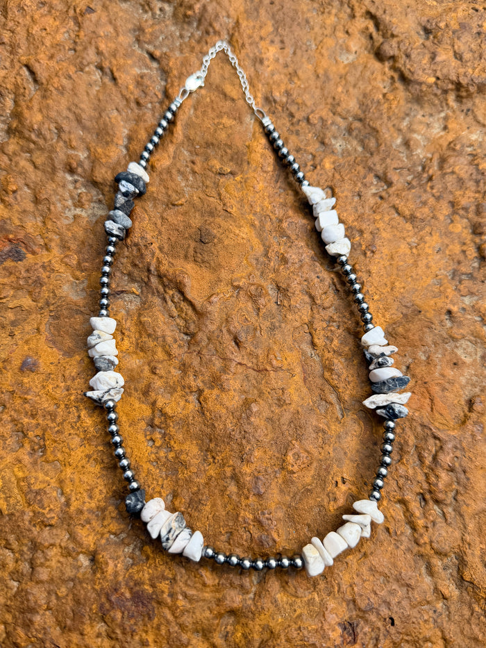 White Buffalo Chip Necklace