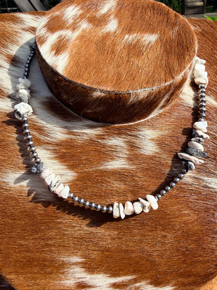 White Buffalo Chip Necklace
