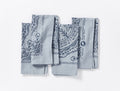White Buffalo Land Trust Bandana Napkins, Set of 4 | Steel Blue w/Indigo