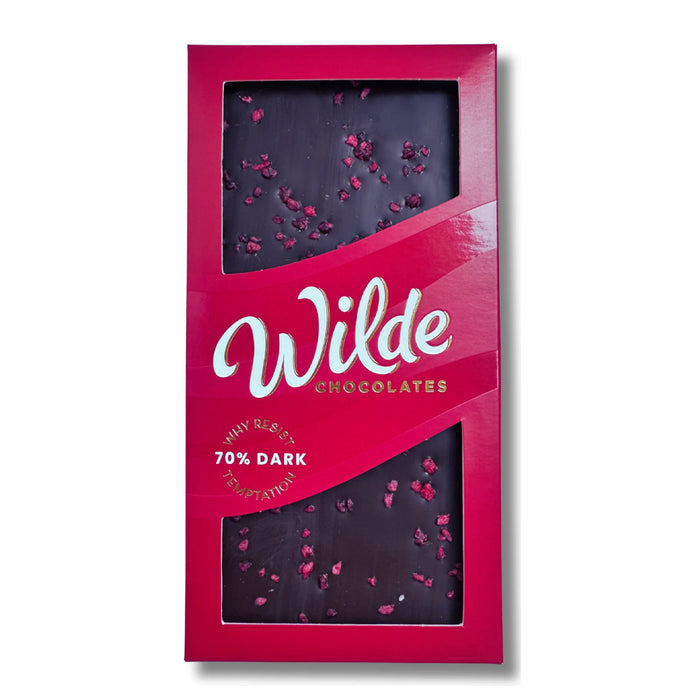 Wildes Irish Chocolates Berry Burst 70% Cocoa solids Dark Chocolate Bar