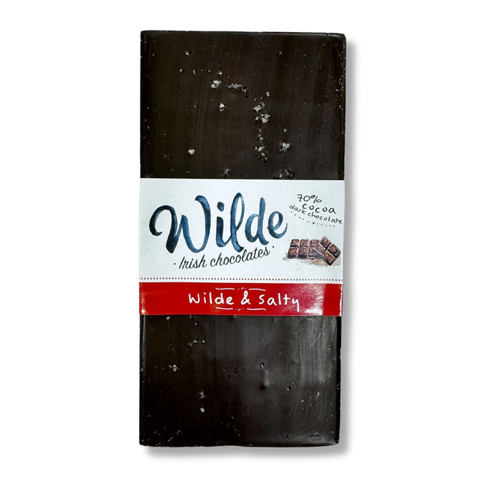 Wildes Irish Chocolates Wilde &amp; Salty 70% Dark Sea Salt Irish Chocolate Bar