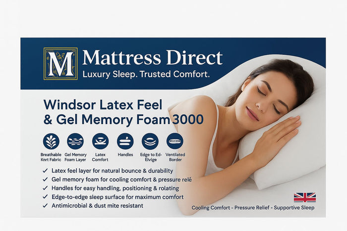 Windsor Latex Feel & Gel Memory Foam 3000 - Vacuume packed In one Box