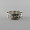 Wolf Silver Band 1/4 inch Wide