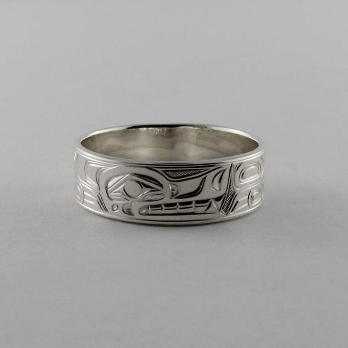 Wolf Silver Band 1/4 inch Wide