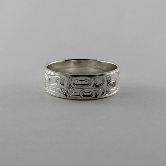 Wolf Silver Band 1/4 inch Wide