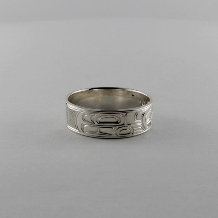 Wolf Silver Band 1/4 inch Wide