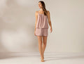 Women's Isla Organic Cotton Cami Short Set - Coyuchi | Praline Chambray