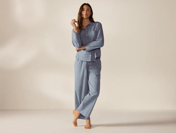 Women's Isla Organic Cotton Long Sleeve Pajama Set
