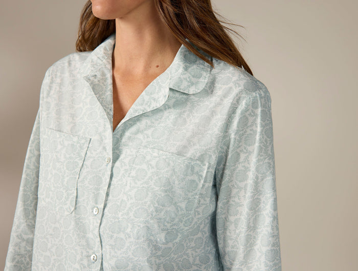 Women's Isla Organic Cotton Long Sleeve Pajama Set - Coyuchi | Dew Robles
