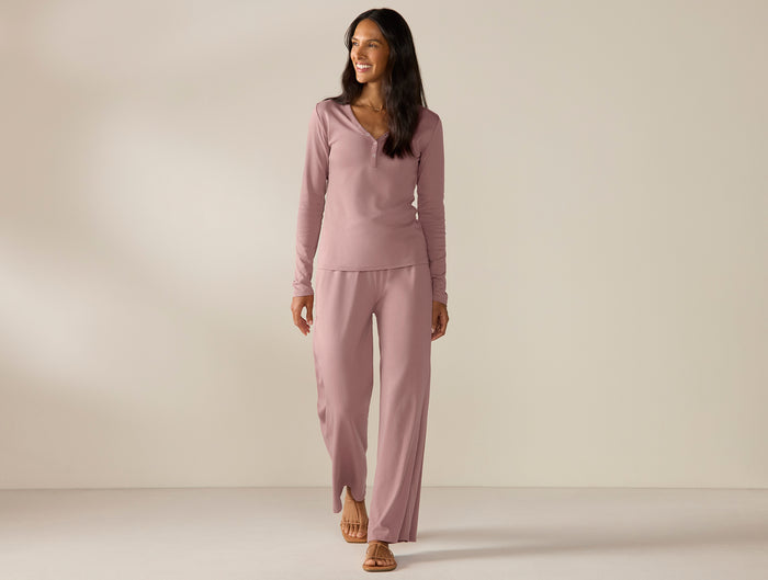 Women's Pima Organic Knit Henley