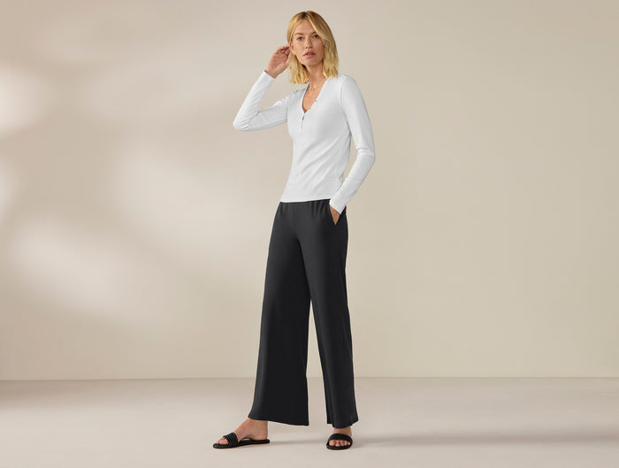 Women's Pima Organic Knit Henley