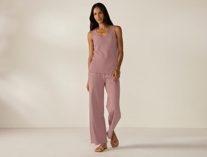 Women's Pima Organic Knit Jogger + Tank Set