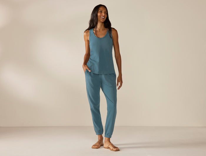 Women's Pima Organic Knit Jogger + Tank Set