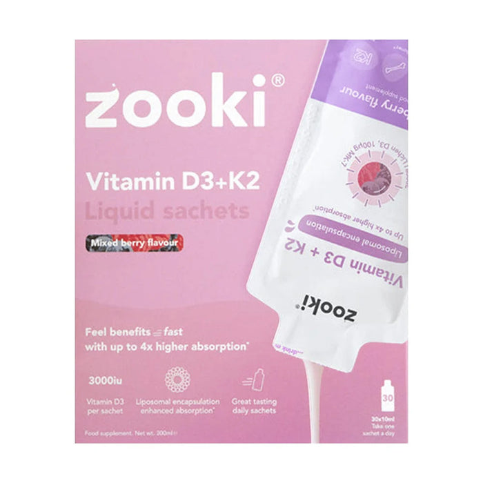 Zooki Liposomal Vitamin D3 & K2 Mixed Berry